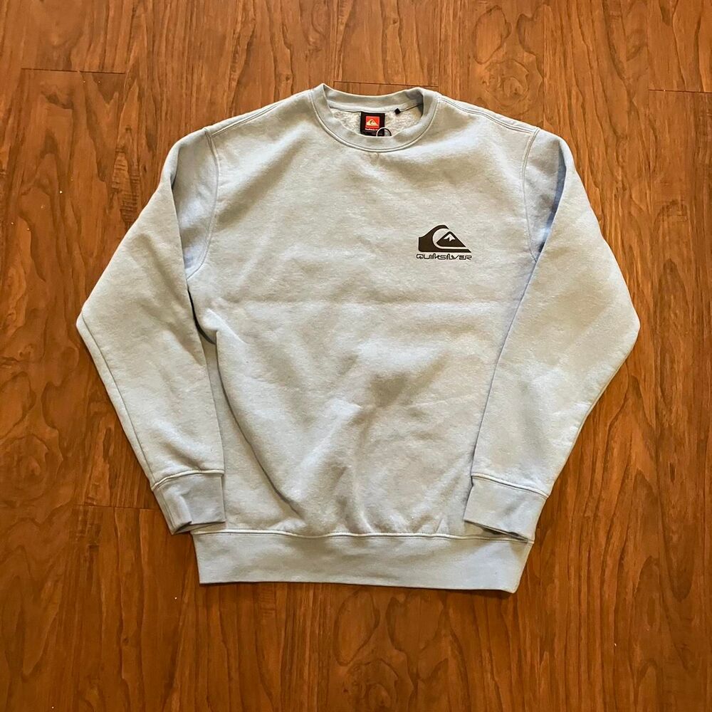 Quiksilver Men's Blue and Grey Sweatshirt